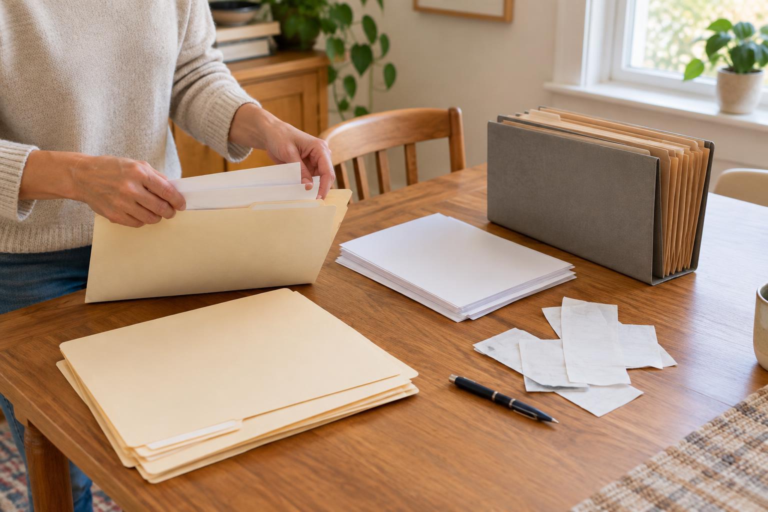 A Simple Home Filing System for Personal Records and Receipts